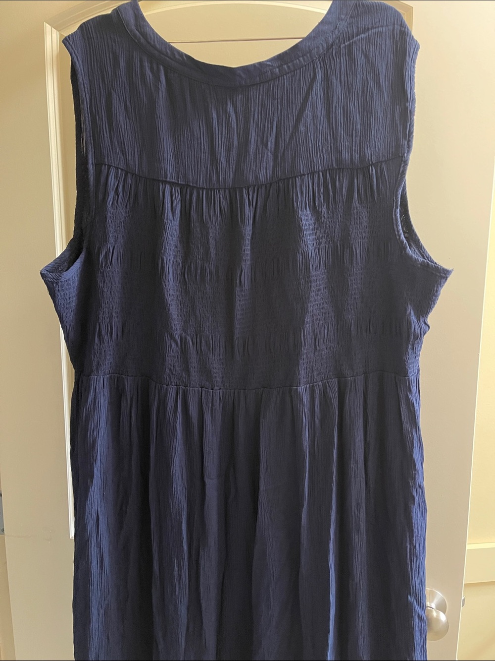Blue Button-Front Maxi Dress - Picture 6 of 8